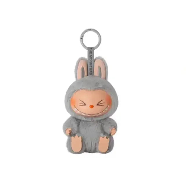 For Labubu Series Blind Box Anime Figure Pendant Flocking Model Toy Kawaii Monster Replica Keychain Toy Christmas Gifts