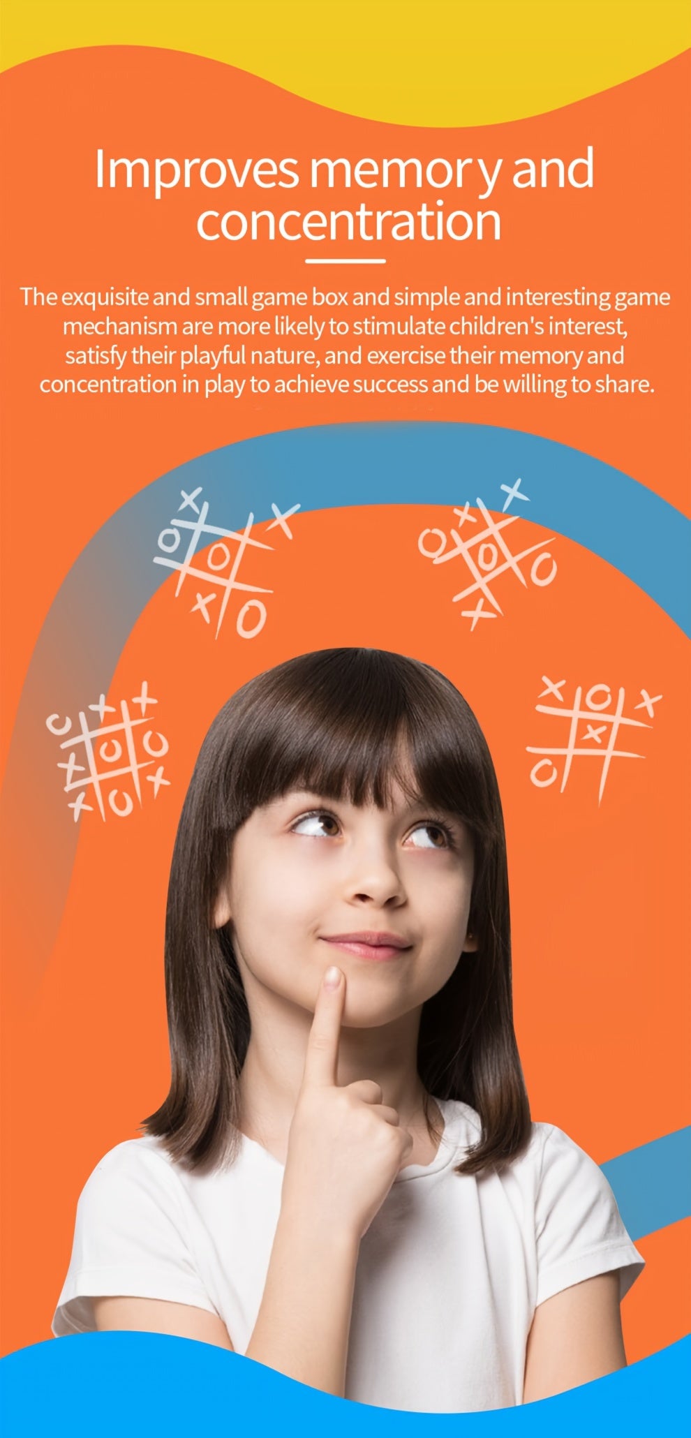 Electronic Tic-Tac-Toe Game for Youngsters - Family Fun Strategy Board Game, Durable ABS Material