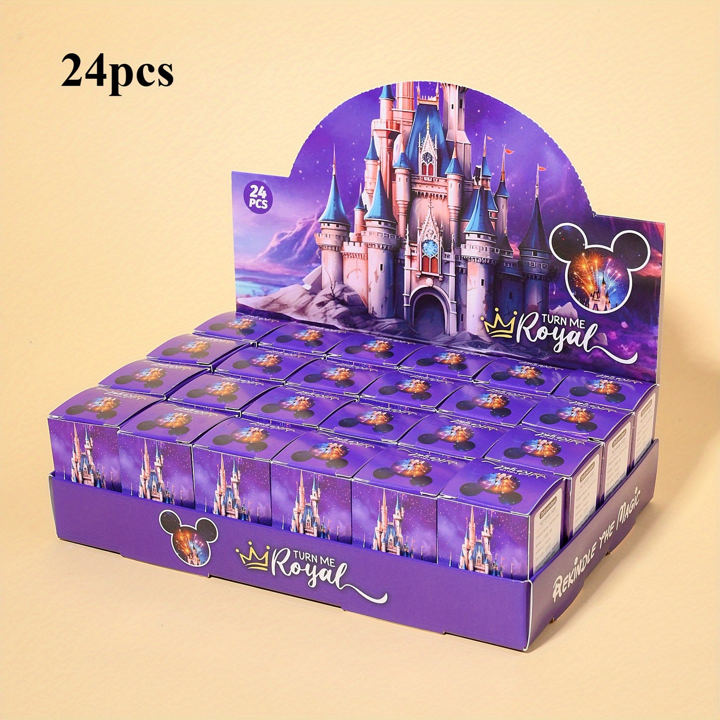 24pcs Mickey Mouse & Friends Figurines - Vibrant Purple Castle, Minnie, Goofy & More - Ideal for Home Party Decor, Birthday Gifts & Collectible Displays