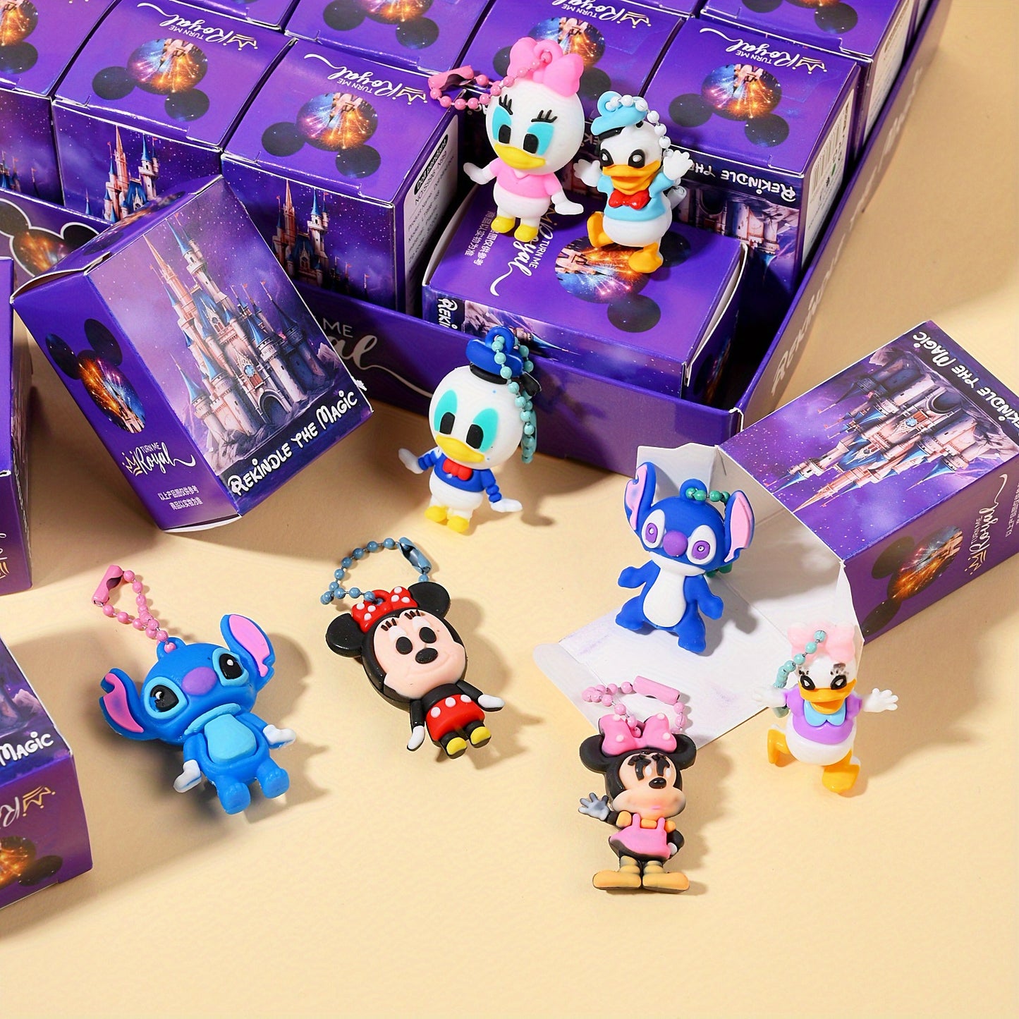 24pcs Mickey Mouse & Friends Figurines - Vibrant Purple Castle, Minnie, Goofy & More - Ideal for Home Party Decor, Birthday Gifts & Collectible Displays