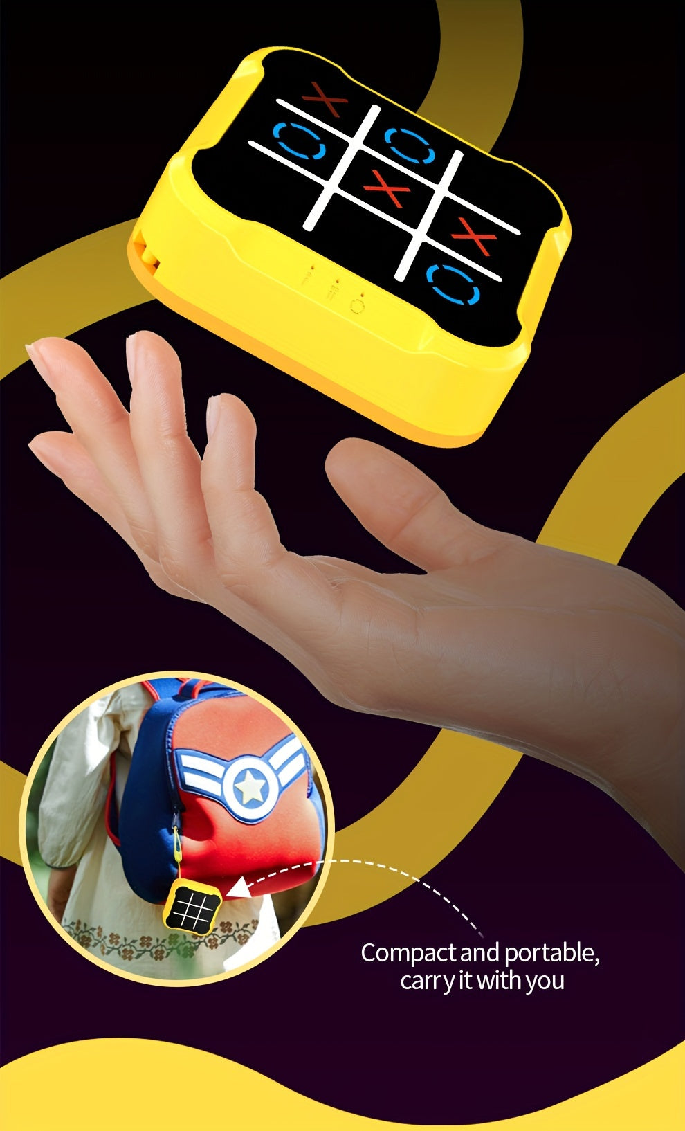 Electronic Tic-Tac-Toe Game for Youngsters - Family Fun Strategy Board Game, Durable ABS Material