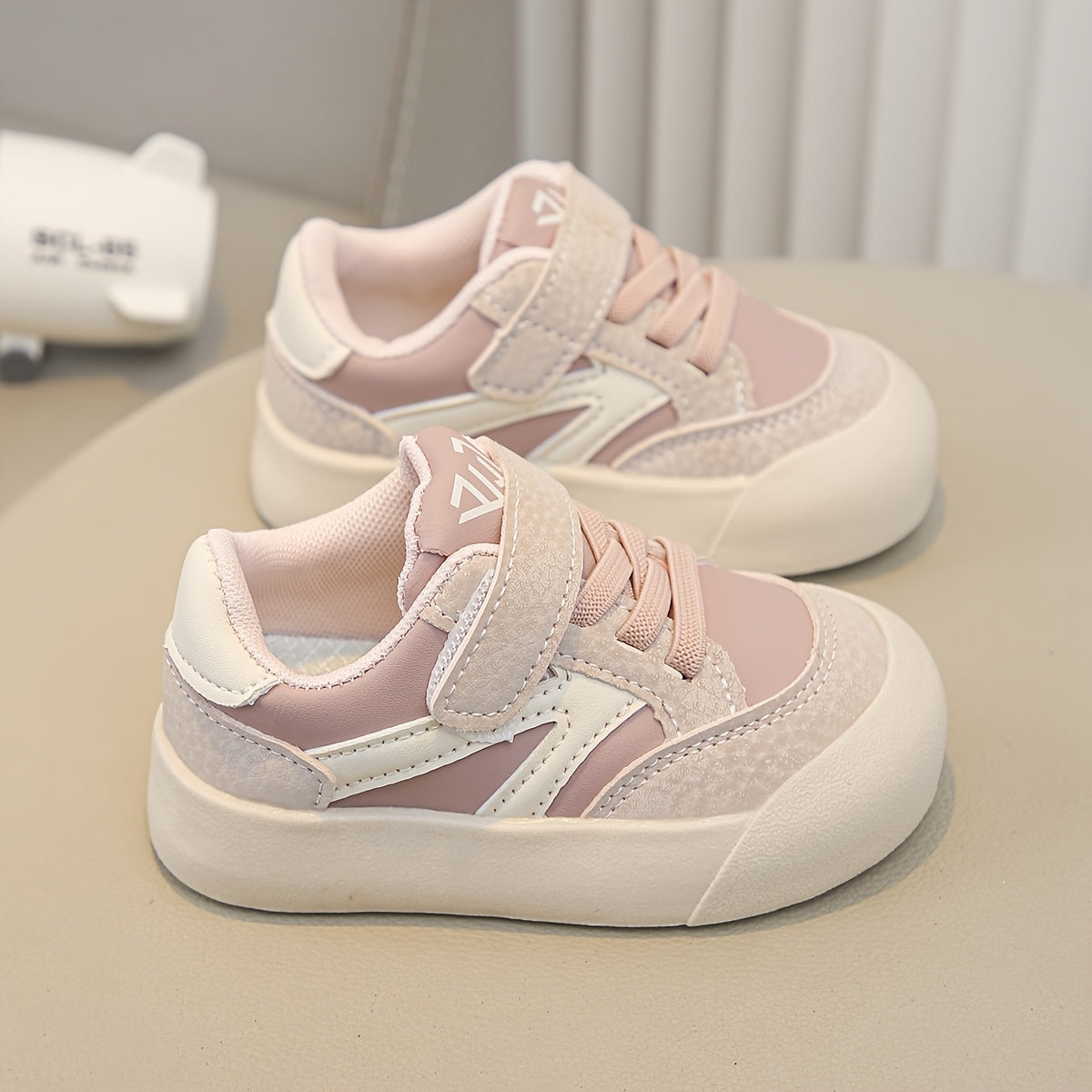 Girls' Casual Pink Sneakers - Low Top, Round Toe, Easy Closure, Soft Fabric Upper, Comfortable Walking Shoes for Spring & Fall, Casual Footwear | Playful Design | Comfortable Walking Shoes