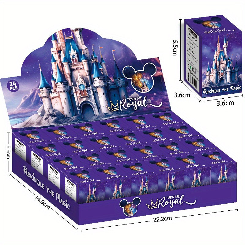 24pcs Mickey Mouse & Friends Figurines - Vibrant Purple Castle, Minnie, Goofy & More - Ideal for Home Party Decor, Birthday Gifts & Collectible Displays