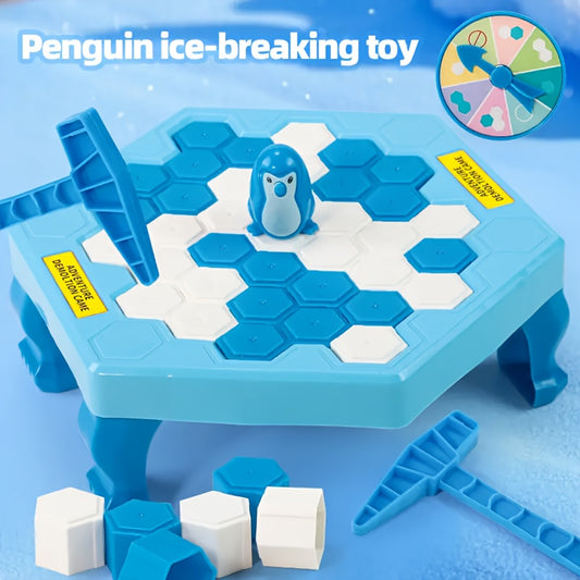 Penguin Ice-Breaking Toy Game for Kids Ages 3+ – Interactive Family Educational Activity with Colorful Ice Floes, Penguin Figure & Hammer – Develops Motor Skills & Strategic Thinking, Creativity Building Blocks, Engaging