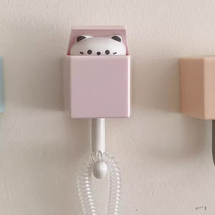 Adorable Cat-Themed Wall Hook - Easy Install, No-Damage Adhesive, Stylish Retractable Design for Bedroom & Home Decor