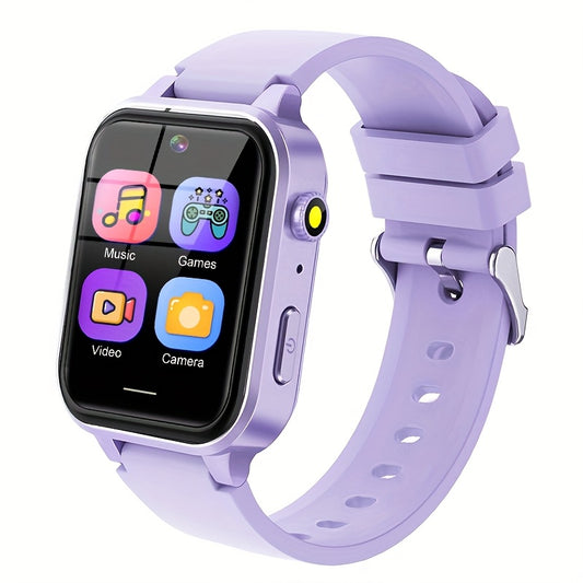 Kids Smartwatch with 30 Educational Games, HD Touchscreen, Music Player, Pedometer, Alarm Clock, Calculator, Flashlight - 12/24 Hours Timer, Silicone Strap, USB Charging, Ideal for 4-12 Year Olds, Boys and Girls